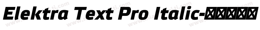 Elektra Text Pro Italic字体转换